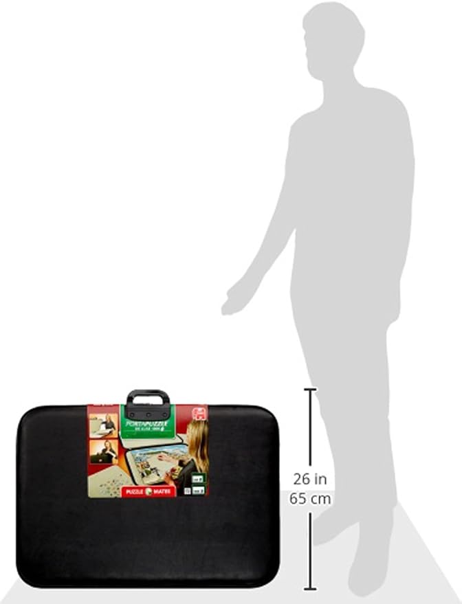 Jumbo, Puzzle Mates, Portapuzzle Deluxe - Standard 1,000 Piece Jigsaw Storage Board Case, Jigsaw Puzzle Accessories, 500-1000 Piece Puzzle Storage | Portable Puzzle Mat with Non-Slip Felt Surface - Premium Leather Puzzle Mat for Puzzles up to 1000 Piec... - Image 3