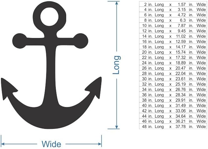 Jess and Jessica Wooden Anchor Wall Art 16 Inches – Home Decor Accent for Wall Hanging and DIY Crafts, Unfinished MDF Anchor Wood Cutout for Living Room, Bedroom or Nautical Seaside Decor - Image 3