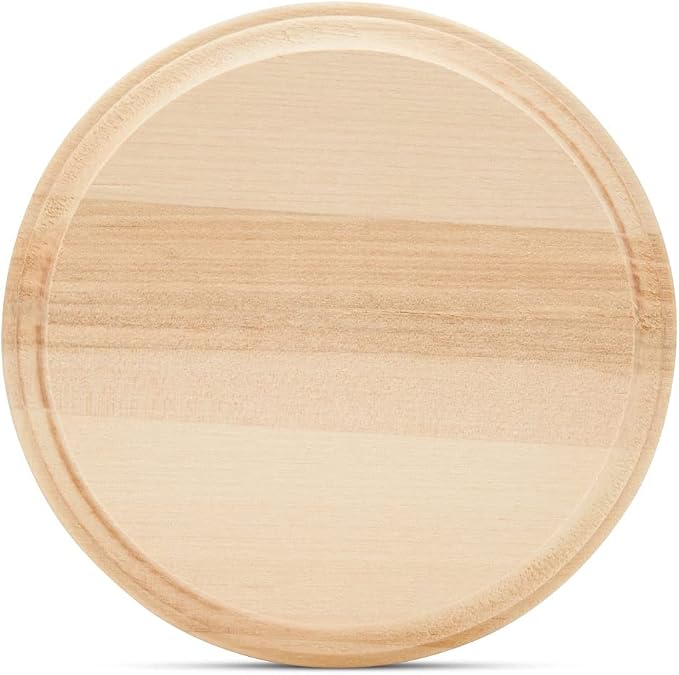 Round Wooden Discs 5 inch, Pack of 1 Unfinished Wood Coasters for Crafts, Modern Coasters, Wood Rounds for Crafts, by Woodpeckers by Woodpeckers
