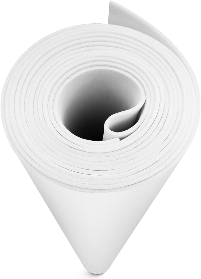 MEARCOOH EVA Foam Cosplay White 1mm Thick (1mm to 20mm) Large 35.5" x 59" Sheet Premium High Density 86 kg/m3 for Cosplay, Crafts Projects by MEARCOOH