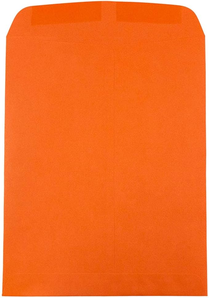 JAM PAPER 9 x 12 Open End Catalog Colored Envelopes - Orange Recycled - Bulk 500/Box - Image 2