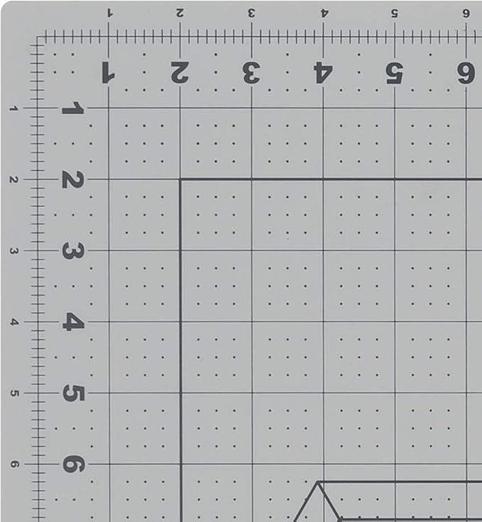 Fiskars 18" x 24" Self Healing Cutting Mat for DIY, Quilting & Sewing, Grey | Craft Cutting Board, DIY Work Surface Protector, Easy to Read Grid to Cut Angles, Geometric Shapes on Reverse Side - Image 3