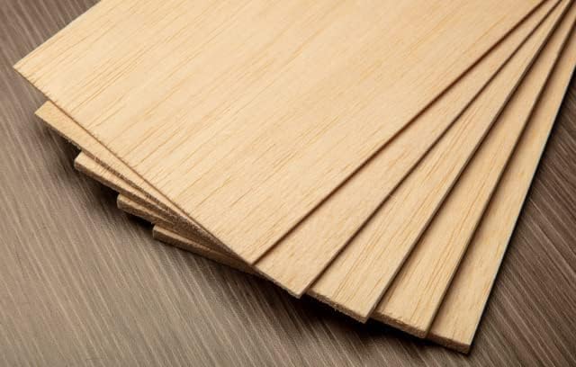 Balsa Wood Sheets, Model Grade Hobby Craft Balsa Wood Thin Plank, Perfect for Modeling, Crafts, Hobbies, Laser, Wood Burning, Glider Airplanes by Binos (12" x 4" x 1/32", Pack of 5) - Image 5