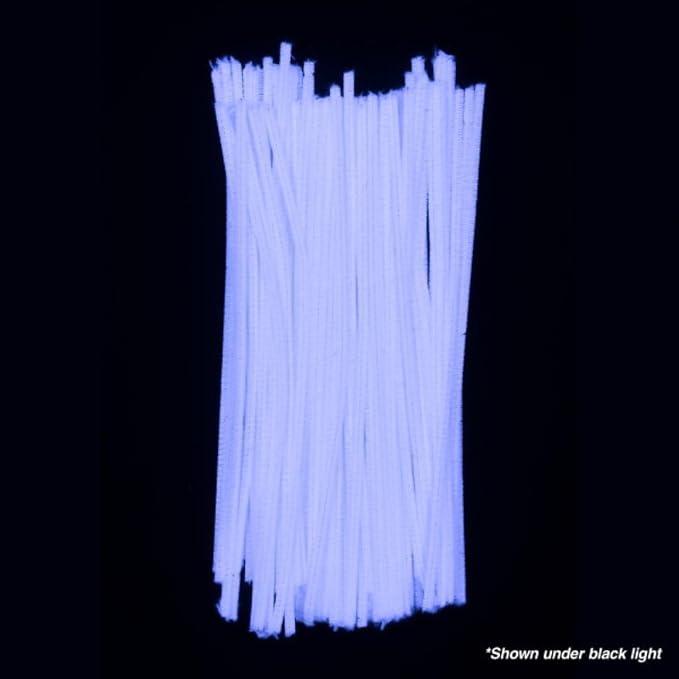 Creativity Street Jumbo Chenille Stems, 12" x 6 mm, Craft Pipe Cleaners, White, Pack of 100, Case of 12 Packs, 1200 Chenille Stems Total - Image 7