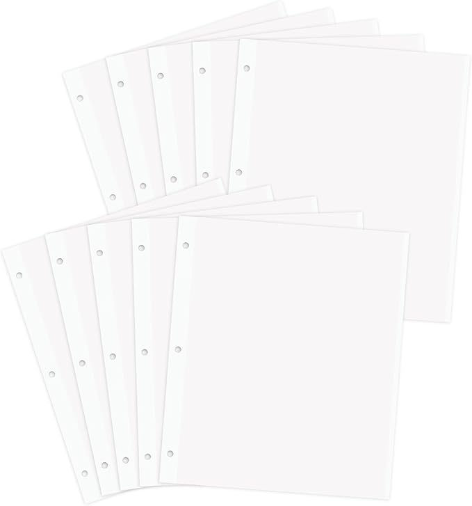 Zesthouse Photo Album Refill Pages for 3 Ring (10 Pack), 18 in Photo Albums Self Adhesive Pages Holds 12x12 8x10 5x7 4x6 2x3 Photos or Recipe Cards by Zesthouse