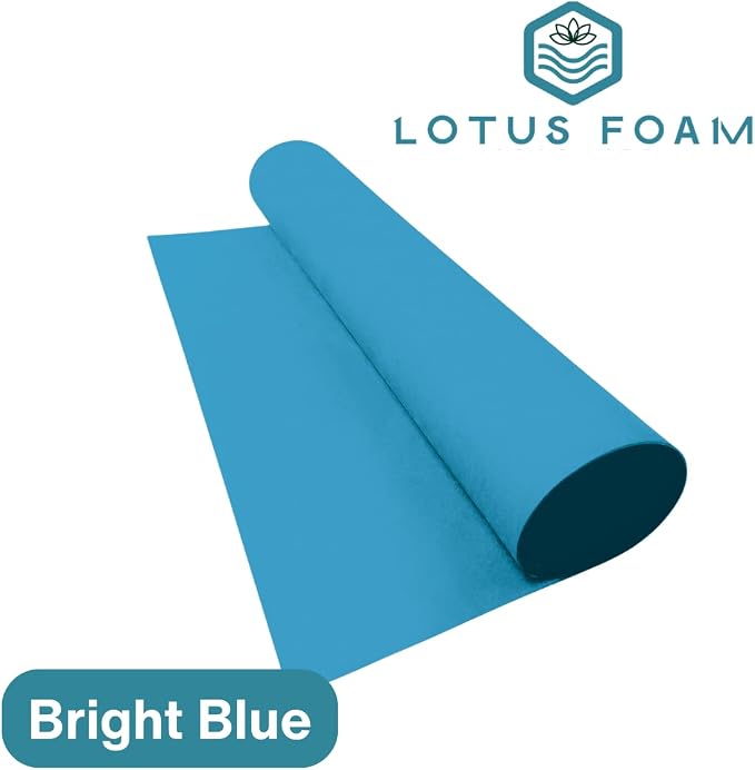 LotusFoam EVA Foam Sheet 3mm – 44"x 85" Craft Foam for Cosplay, Costumes & DIY, High Density 130 kg/m3, Heat Shapeable, Paintable, 35 Colors (Bright Blue) - Bright Blue - Image 3