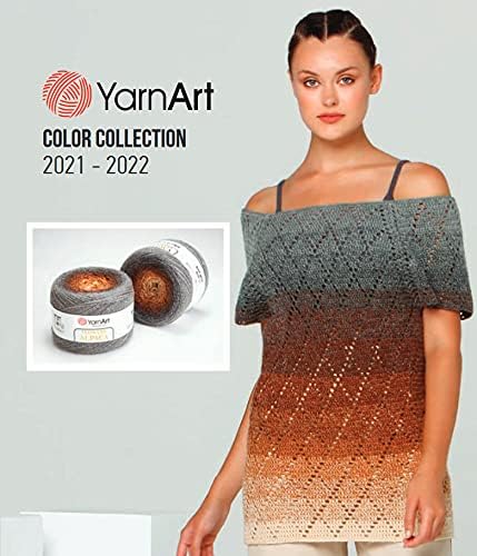 YarnArt Flowers Alpaca – Gradient Cake Yarn, 20% Alpaca 80% Acrylic, 250g/1028 Yards (8.82oz), Soft Multicolor Fine Sport Yarn for Knitting & Crochet Shawls, Sweaters, Scarves (422) - Image 5