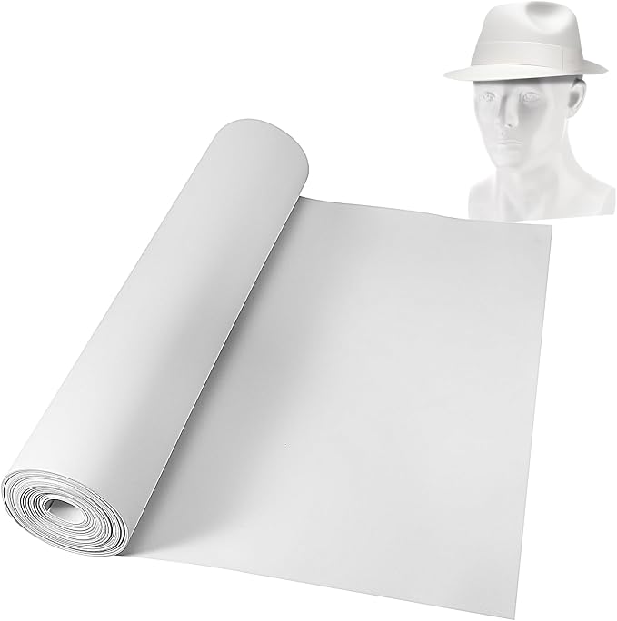 Pushglossy EVA Foam Roll 2mm Thickness Foams Sheets 23.6" x 393.7" Metallic Foam Boards Roll for Crafts, Cosplay Costume, DIY Projects(White) - Image 8