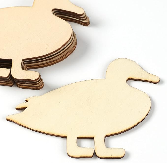 Pack of 24 Unfinished Wooden Duck Cutouts - Blank Wood Cutouts are Ready for DIY Crafts, Activities, and Decor from Factory Direct Craft - Image 4