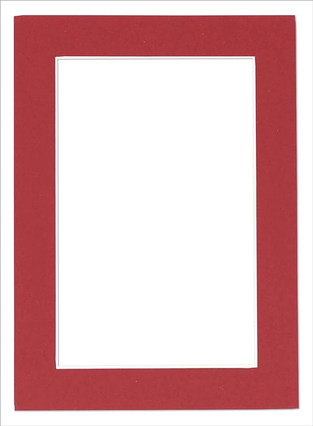 8.5x11 Mat for 12x16 Frame - Precut Mat Board Acid-Free Deep Red 8.5x11 Photo Matte For a 12x16 Picture Frame, Premium Matboard for Family Photos, Show Kits, Art, Picture Framing, Pack of 1 Mat - Image 3