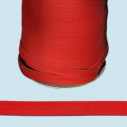 1/2" Wide Double-fold Bias Tape ~ Poly Cotton (100 Yards, Red) by Zipperstop