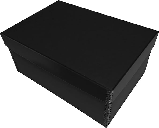 Lineco Archival Photo Card Box, Museum-Quality, 5x8x12 Inch, Black, 2 Pack | Acid-Free with Removable Lid, Metal-Edge Corner, Bulk Storage and Preservation for Negatives, Prints, Films, Photos, Snapshot - Image 6