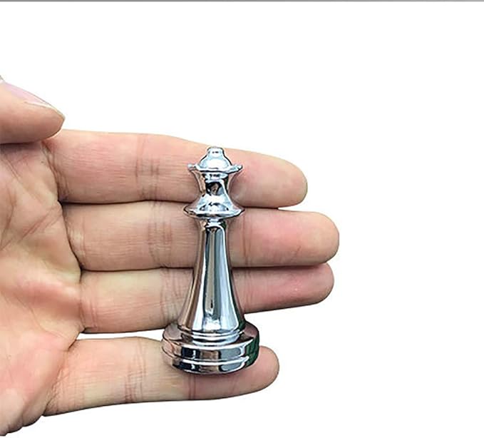 no branded Metal Glossy Golden and Silver Chess Pieces Solid Wooden Folding Chess Board High Grade Professional Chess Games Set