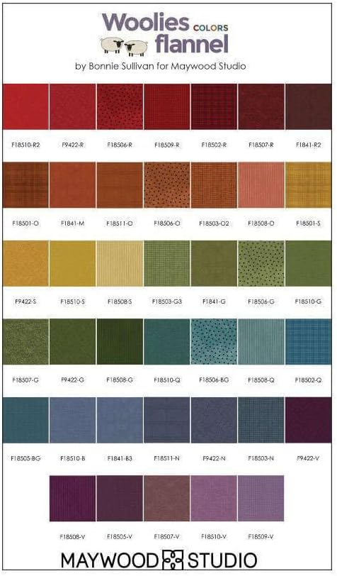 Bonnie Sullivan Woolies Flannel Colors Vol. 2 10" Squares 42 Pieces Layer Cake Maywood Studio - Image 5