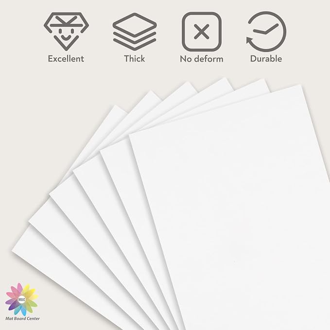 Mat Board Center, 11x17 Inch Corrugated Cardboard Sheets 50 Pack | Flat Cardboard Inserts for Mailing, Packaging & Shipping, Cardboard Backing, Craft Card Board (White on one side) - Image 4
