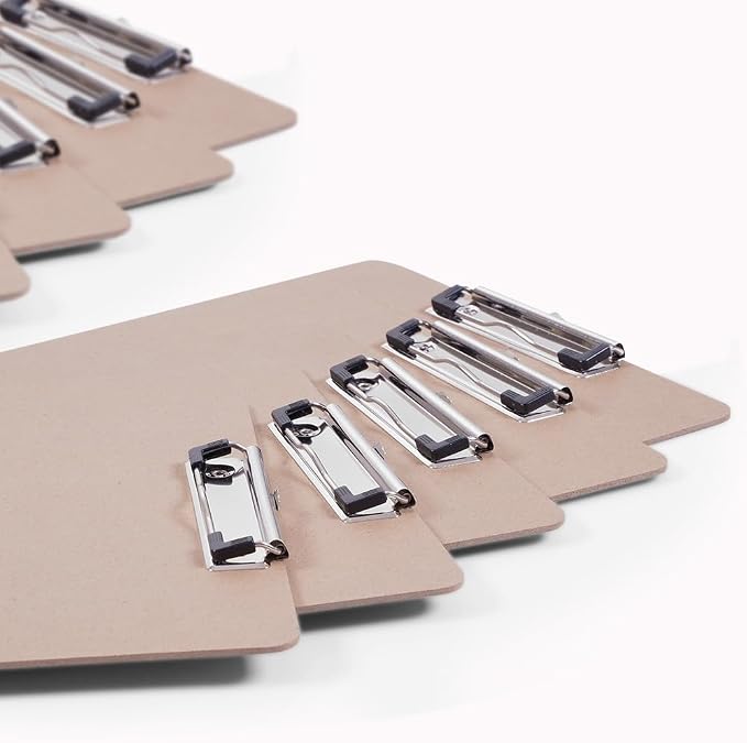 Clipboards Bulk, Woswel Hardboard Office Clipboards 48 Pack,9 X 12.5 Inch Recycled Wood Clip Boards,Low Profile Clip Boards for Home School & Office Supplies - Image 3