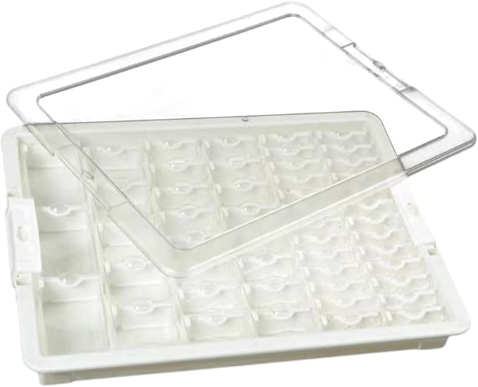 Colaxi Bead Storage Box, 50-Grid Stackable Clear Organizer with Lid and Removable Compartments for Beads, Charms, Jewelry and Crafts - Image 2