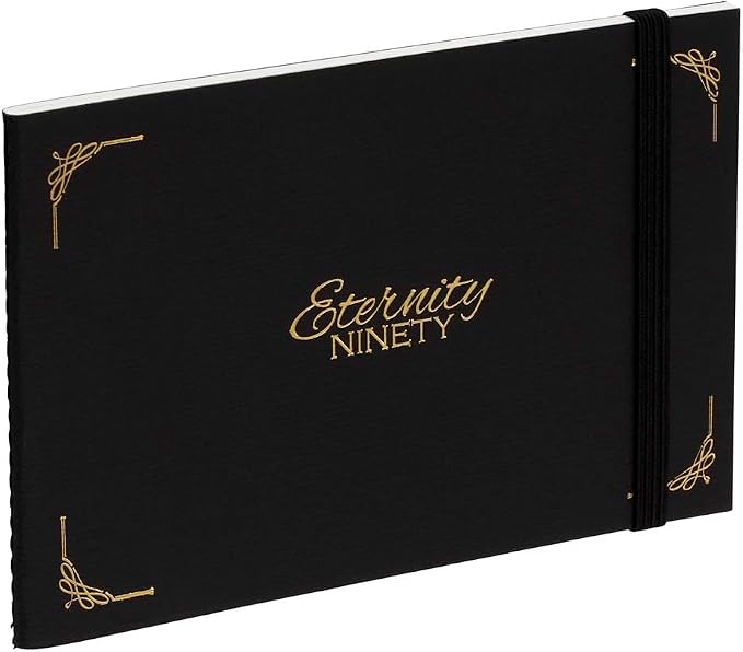 New York Central Eternity Ninety Flat Book- 8.5x5.5 Sketch Watercolor Journal, 5-Pack - Black Soft Paperback- Watercolor Sketchbook w/Elastic Band, 100 Total Sheets 100% Cotton, 90 lb Cold-Pressed by NewYorkCentral