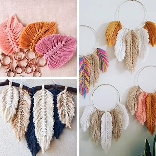 NOANTA Light Grey Macrame Cord 2mm x 220yards, Cotton Rope Yarn, Colorful Craft Cord for Wall Hanging, Plant Hangers, Crafts, Knitting