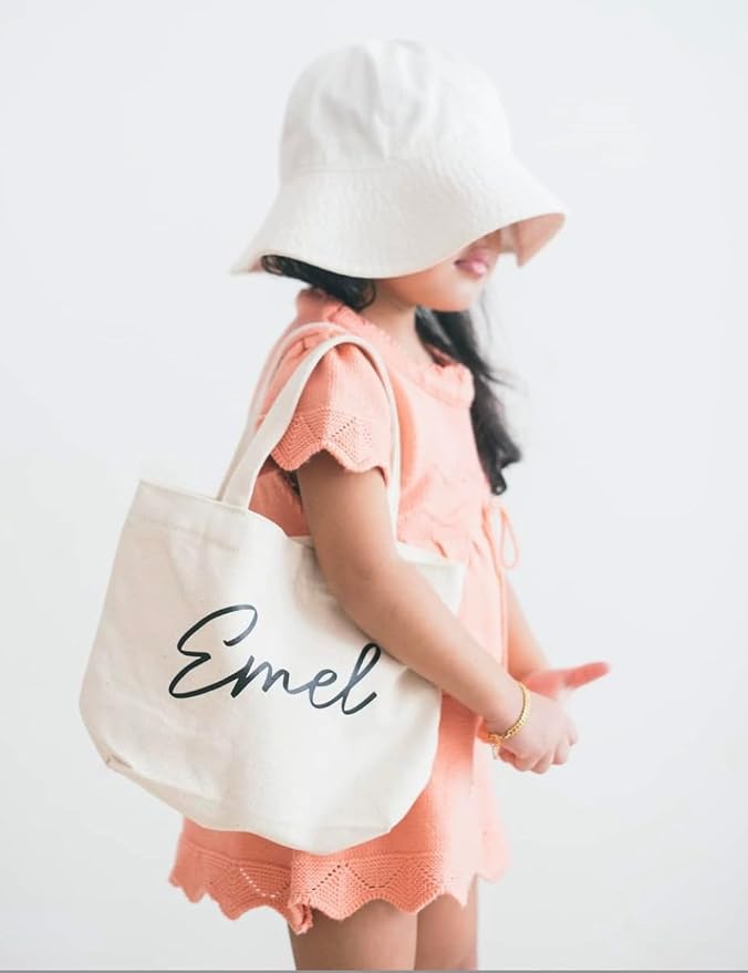 10×8×3 Inch - Small Canvas Tote Bags for Kids Mini Gift Bulk for Painting DIY Arts & Crafts Thick Fabric Bland Bags - Image 2