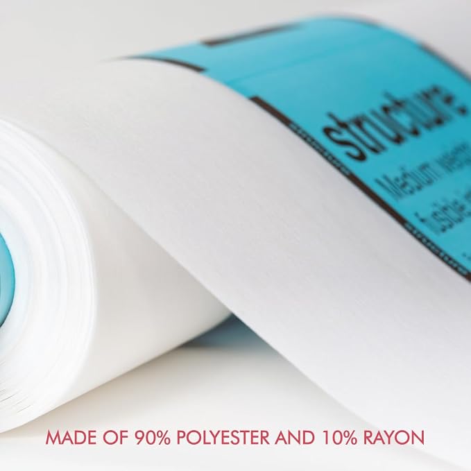 Fairfield Structure, Medium Weight Fusible Interfacing, One-Sided Fusible Interfacing for Sewing, Ideal for Bags, Purses, and More, Sewing Supplies, Craft Supplies & Materials, 20" by 20 yd Roll - Image 3