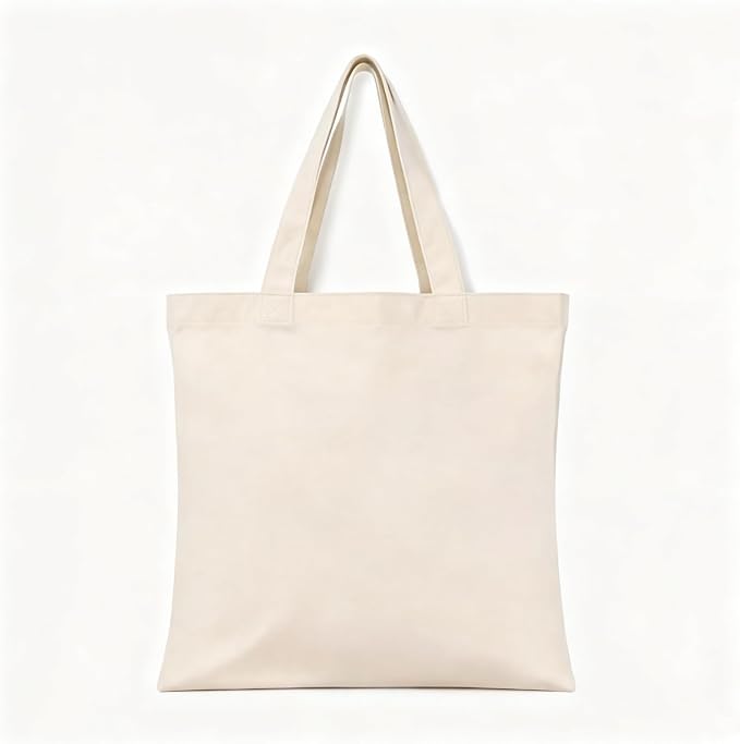 12oz Blank Canvas Tote Bags 14"x12" Canvas Bag 2/6/12/24/48 Pack DIY Sublimation Machine Washable by Yondaha