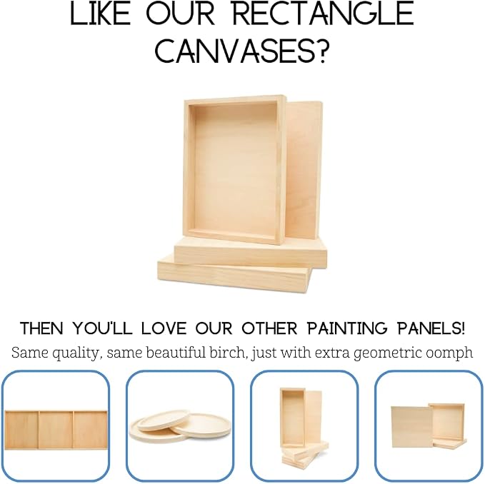 Birch Painting Panel 14 x 18 x 3/4-inch, Pack of 4 Wood Canvas Boards for Painting, Blank Signs for Crafts, by Woodpeckers - Image 5