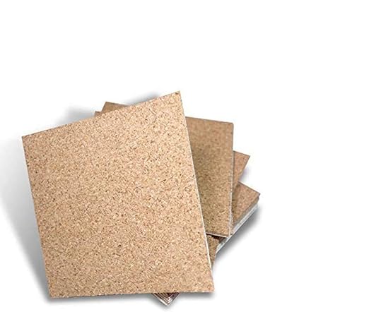 Flowe Cork Tiles, Self-Adhesive Backing for Coasters, Tiles, Wall Bulletin Boards, Natural, (3-3/4" x 3-3/4") (500) by FRANKLOWE