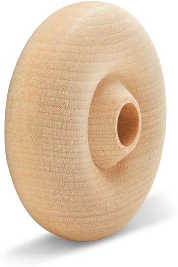 Classic Mini Wooden Wheels, Great for Crafts Too, 2 Inch Diameter, 5/8 Inch Thick, 3/8 Inch Hole, Pack of 50, by Woodpeckers - Image 3