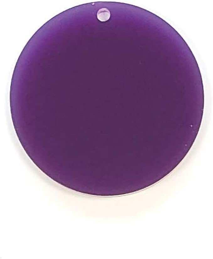 25 Acrylic Keychain Circle Blanks 2.5" OR 3" DIAM. 1/8" Thick (Select Size & Colors) (3" Purple) by SotoLaserCutting