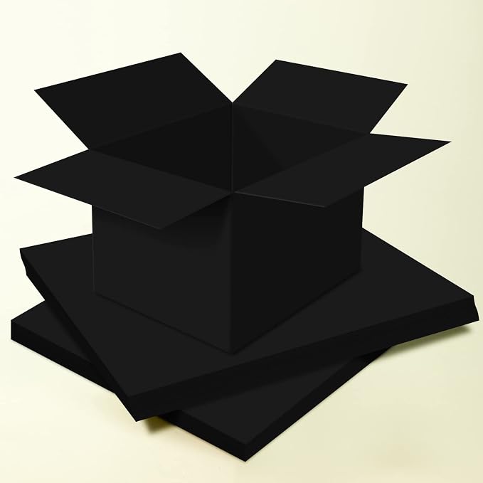 8.5 x 11 Chipboard Medium Weight 30Pt (Point) Cardboard Scrapbook Sheets | Great for Arts & Crafts, Scrapbooking, Packaging, Gift Tags, Photo Mats | Black Boards | 50 Sheets per Pack - Image 5