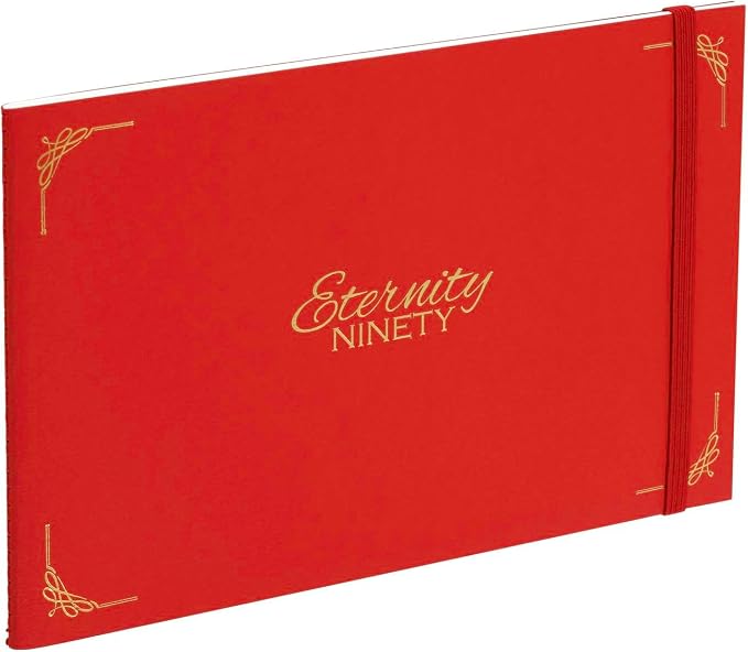 New York Central Eternity Ninety Flat Book - 8.5x5.5 Sketch Watercolor Journal - Red Soft Paperback Cover - Watercolor Sketchbook Journal w/Elastic Band, 10 Sheets 100% Cotton, 90 lb Cold-Pressed by NewYorkCentral