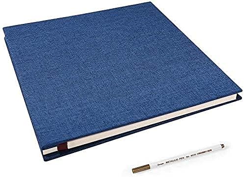 Vienrose Large Photo Album Self Adhesive for 4x6 8x10 10x12 Pictures Scrapbook Album DIY Scrap Book 40 Sticky Pages with A Metallic Pen 13"x12.6"40 Pages | Large Scrapbook Album, 20 Sheets, 4x6 8x10 10x12 Photos, Metallic Pen, DIY Memory Book, Travel P... - Image 4