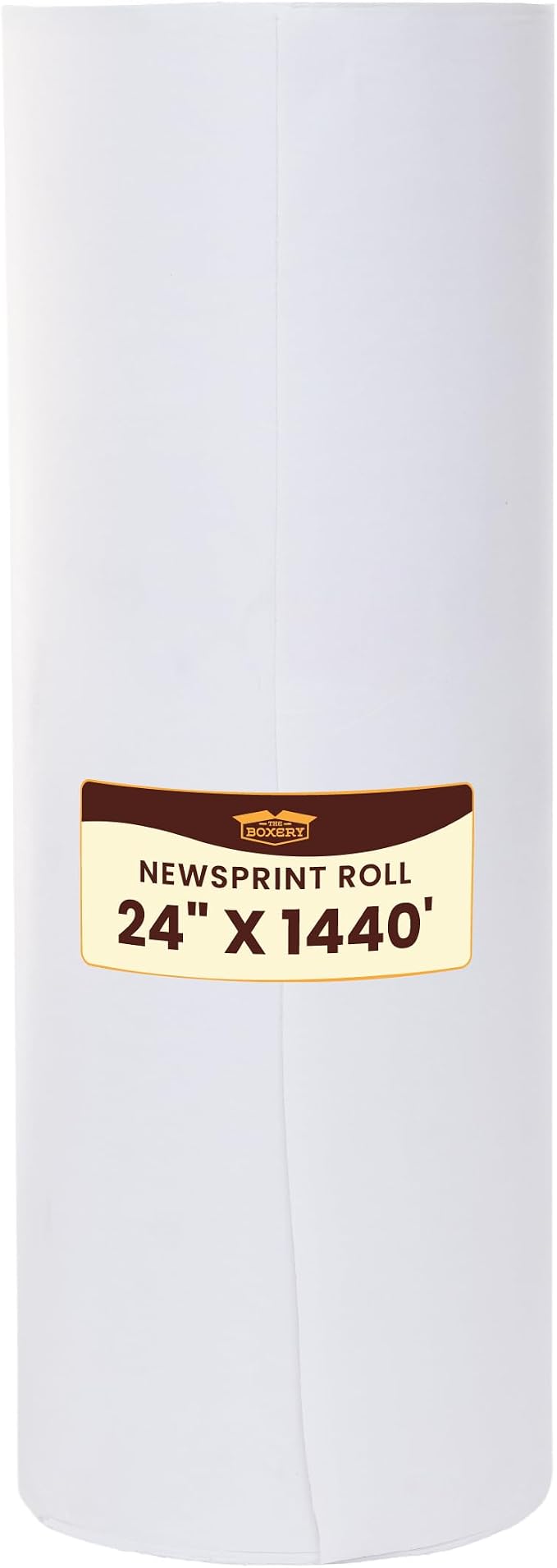 The Boxery Packing Paper Roll 1440'L x 24" W (Equal to 1000 Sheets 17" Long) White Large Newsprint for Packing, Protection, Shipping, Moving Supplies, Storage by TheBoxery