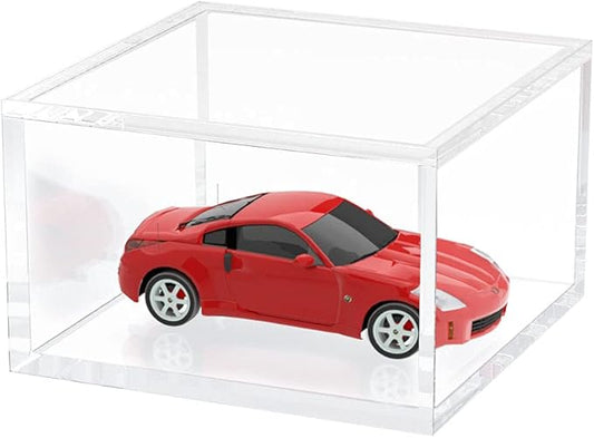 AITEE Decorative Acrylic Box with Lid, Clear Cube Display Case, Multi-Purpose Box Square Container for Holding Staples, Highlighters, Adhesive Tape, Paper Clips, Stamps, Display in Home (Large)