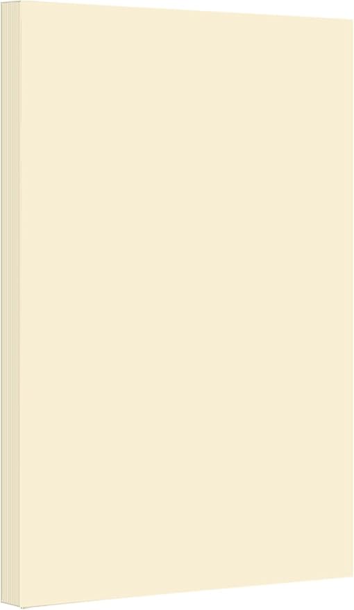1 Case of 1000 Sheets, 11" x 17" Card Stock Paper, 67Lb Vellum Bristol Pastel Color Cardstock | Perfect for School and Craft Projects | Cream by SSuperfinePrinting