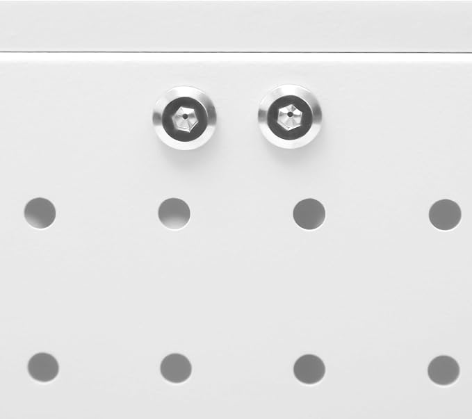 Pegboard Rotating Display Stand with 20 Hooks, 4 Sided Metal Spinning Peg Board Displays, Jewelry Earring Stands, Craft Keychain Rack, Necklace Holder for Retail Table Counter (White) - Image 8