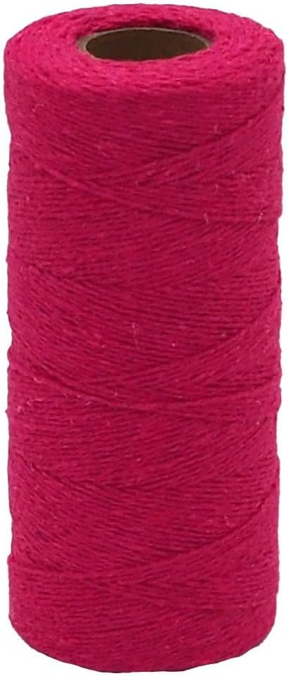 Weaving Strings - Warp Thread - Fuchsia - 1mm 2-ply Cord – Cotton Yarn – Macrame Rope – Leather Sewing - Colourful Warp – Weaving Kit - Crochet - Be Creative Craft Supplies Store by BECREATIVECRAFTSUPPLIESSTORE