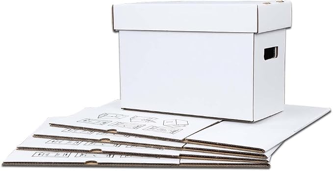 ANDPLAY 5 Pcs Comic Book Storage Boxes w/Lids Short Holds 150-175 Comics Collapsible & Stackable Comic Short Box Moistureproof Comic Box - Image 5