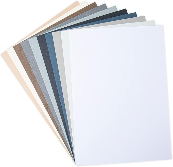 Sizzix Surfacez-Making Essential Cardstock Sheets 60PK (10 Colours Neutrals), Multicolour, 8 1/4" x 11 5/8" - Image 6