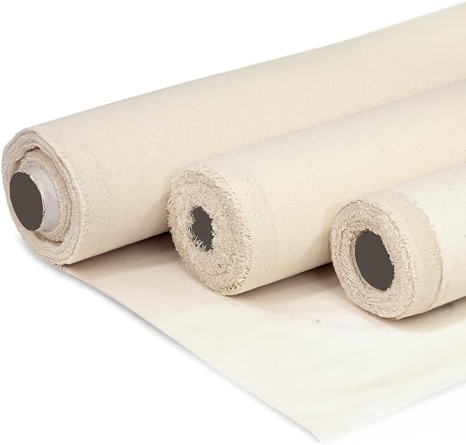 Barcelonetta | Canvas Fabric | Cotton Duck | Thick & Heavy | Natural 12oz | 62'' Wide | Arts & Crafts, Backings, Covers, Placemats (4 Yard) by Barcelonetta