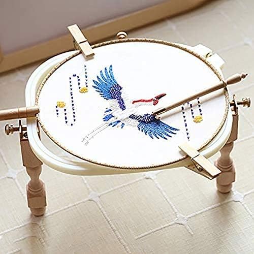 Embroidery Hoop Stand Set, Adjustable Portable Wooden Embroidery Hoop Stand Legs Set Needlework Cross Stitch Frame Rack Holder Accessories (4pcs) - Image 7