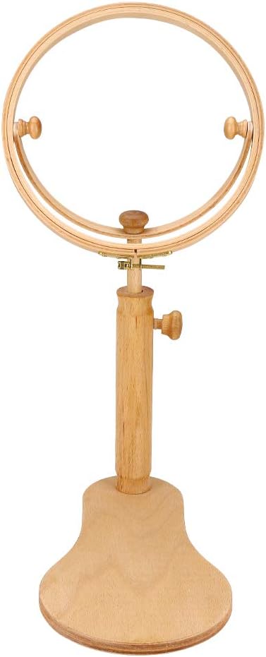 Embroidery Stand,Embroidery Hoop,Embroidery Hoop Stand,Wood Adjustable Rotated Embroidery Frame Stand for Most Sizes of Hoops, Cross Stitch Wooden Stand Hoop,Frame Set Sewing Tools(21cm) - Image 8