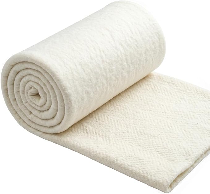 Natural Cotton Batting for Quilting 45in X 2 Yd - Low Loft Cotton Quilt Batting for Sewing, Crafts & Potholders - Needle-Punched, Breathable - Batting Fabric, Quilting Supplies by Drounphi