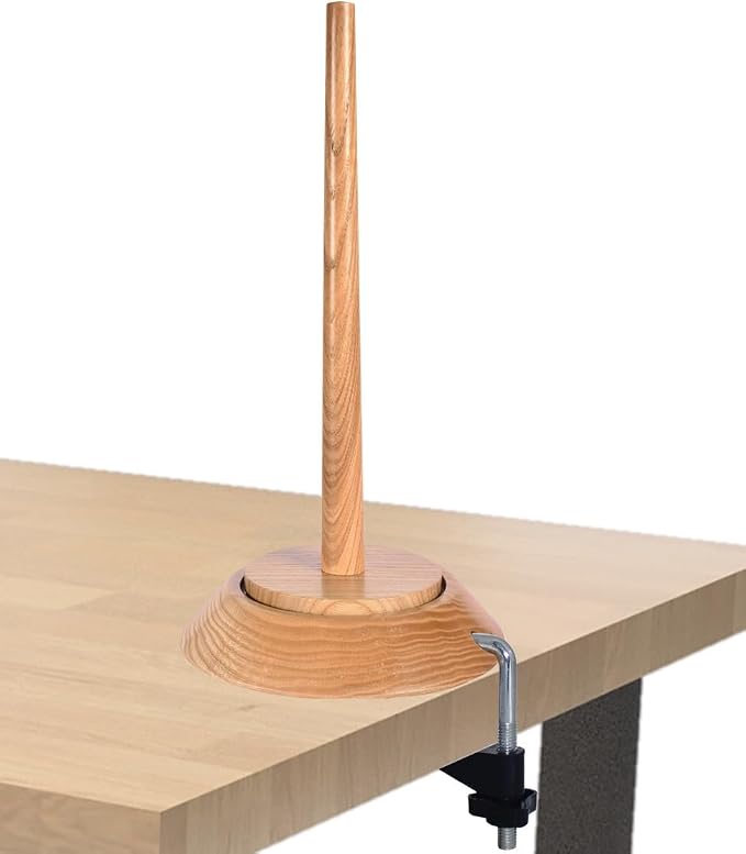 BARVA Yarn Holder 22 Lb Capacity w/Table Clamp for Chunky Yarn | Smooth Bearing Spinner & Big Rubber Anti Slip Pads for Stability | European Wood Crochet Accessories and Pro Tools for Fiber Crafts - Image 3