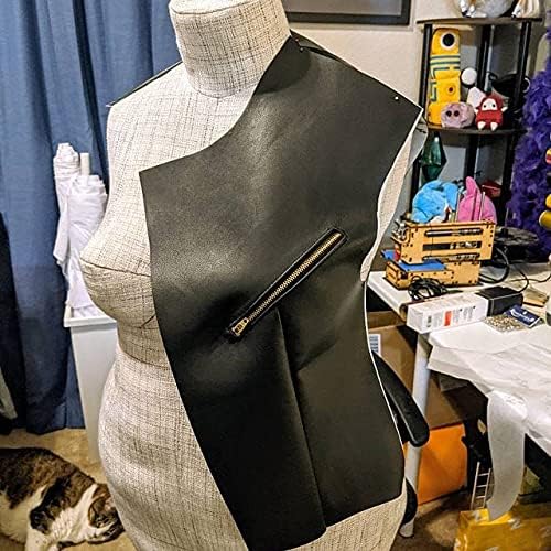 Black Faux PU (Peta Approved Vegan) Leather by the Yard Synthetic Pleather 0.7 mm Nappa Yards Garment Weight Smooth Upholstery (Black Stretch Lightweight, 5 Yard (180"x54")) - Image 6