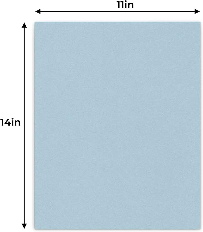 CountryArtHouse Baby Blue Acid Free 11x14 Backing Board - Uncut Photo Mat Board - 100 Sheets - Image 3