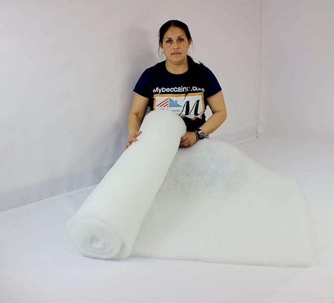 Mybecca 48 Inch Wide (2 Yard) Quilt Batting Multipurpose Dacron Fiber Polyester Wadding Fabric Loft Upholstery Grade Padding 48 x 72 (4'x6') - Image 3