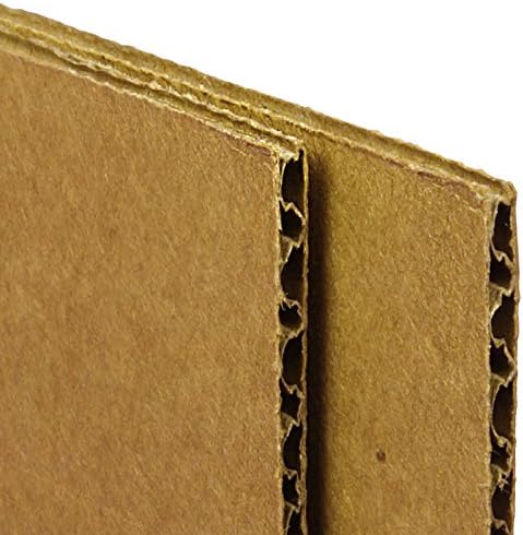 Brown Double Face Corrugated Cardboard Sheets 17 X 11" | Quantity: 50 " - Image 2