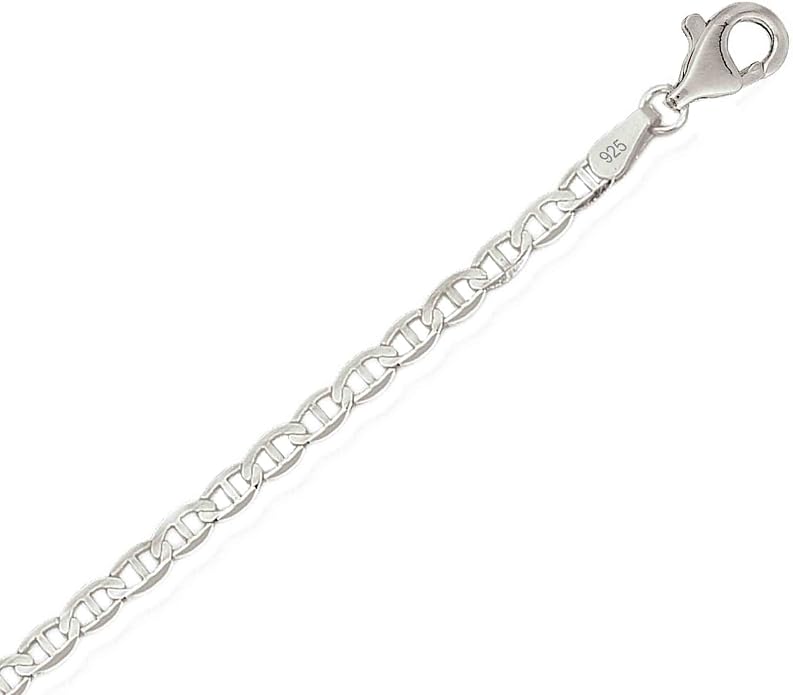 Ritastephens Italian Sterling Silver Mariner Link Chain Anklet, Bracelet, or Necklace (1.8mm, 2.7mm) - Image 2